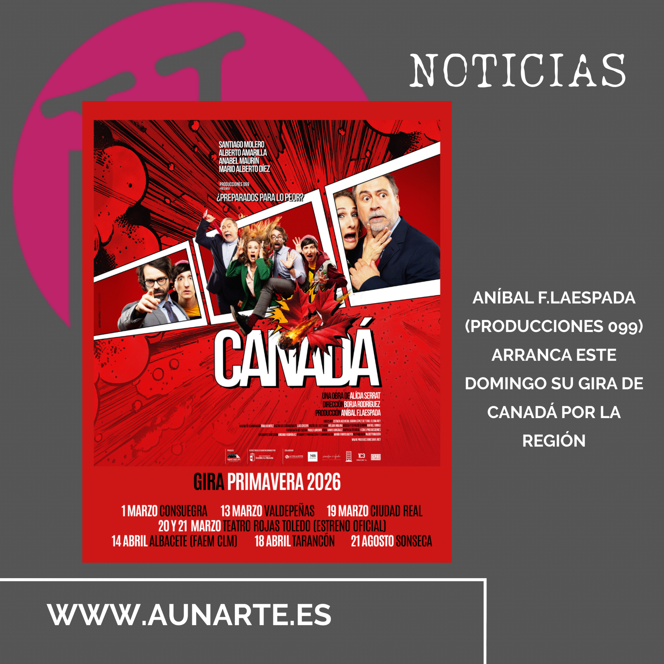 Lee más sobre el artículo Aníbal F.Laespada (Producciones 099) comienza su gira de CANADÁ por la región